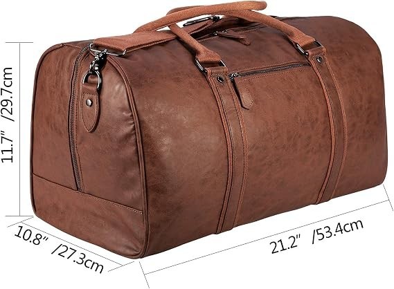 Oversized Duffle Travel Bag Waterproof Leather Weekend Bag Large Ca…