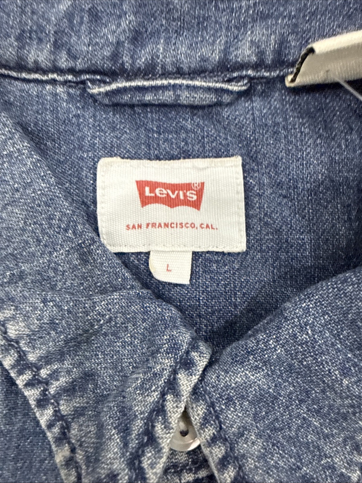 Levi’s Denim Pearl Snap Sawtooth Sellout Long Sleeve Shirt – Mens L New!!