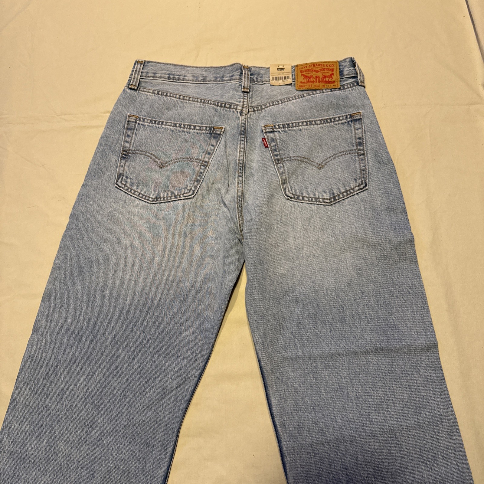 Levi’s 565 Jeans Mens 32×30 Light Blue Wash Loose Straight 97 Denim Fit