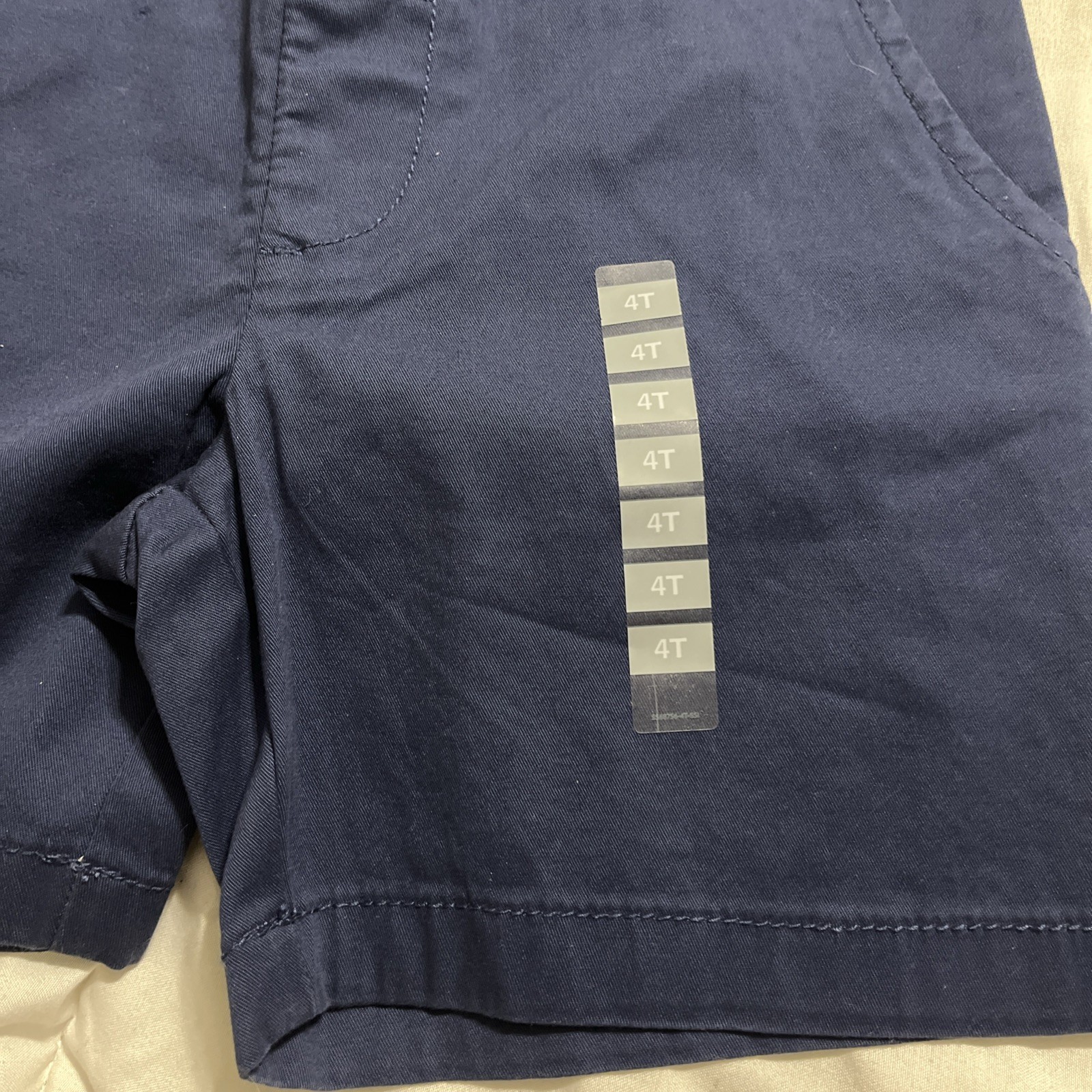 Carter’s 4T/4A Navy Solid Adjustable Waist Shorts 98% Cotton/2% Elastane NWT