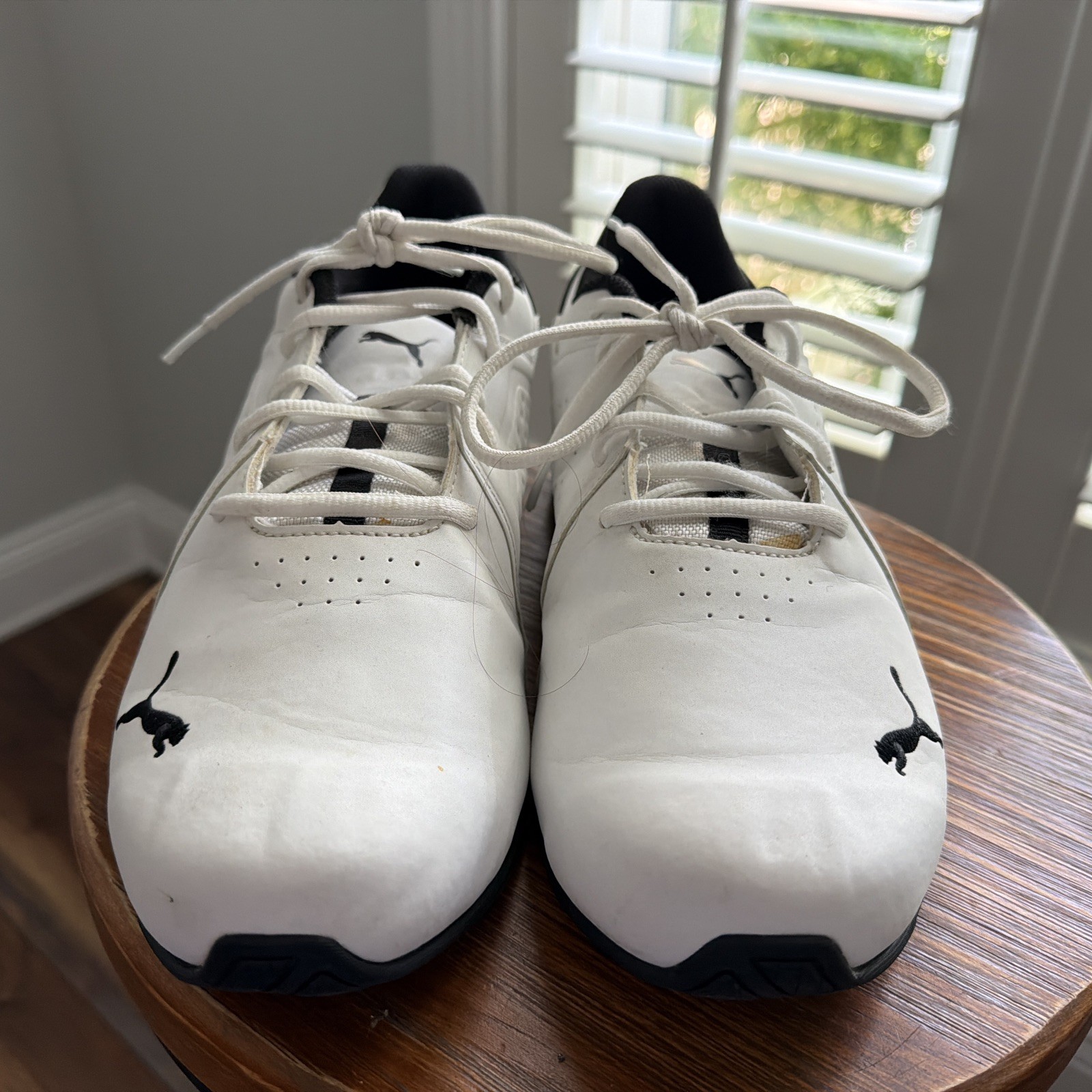 PUMA Men’s Viz Runner Nubuck Cross Training Shoe White/Black – Size 11.5 US