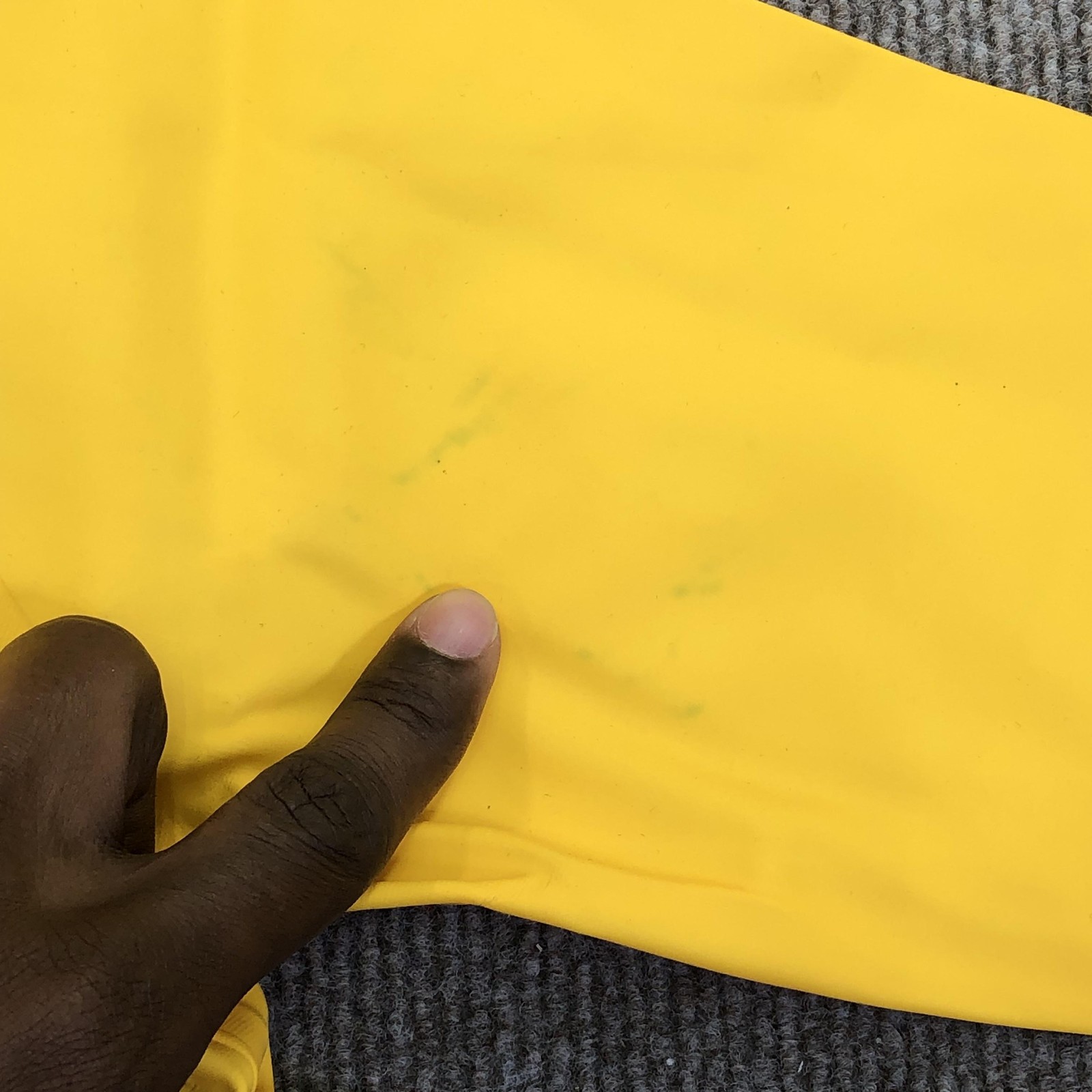 Stutterheim Raincoat Kids 6-7 Yellow Mini Hooded Snap Waterproof Rubberized
