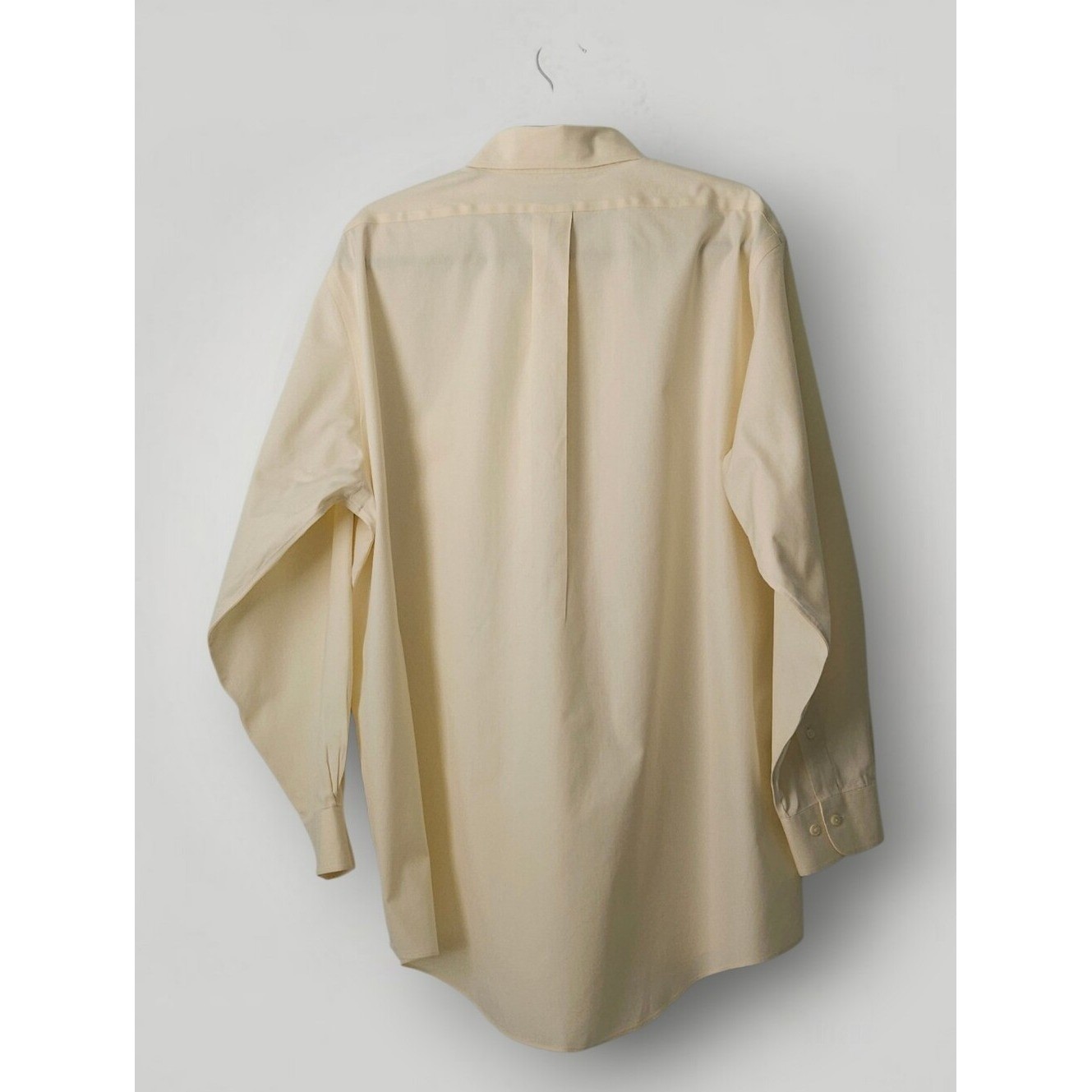 Brooks Brothers Mens 16.5 32/33 Cream Non-Iron Dress Shirt Button Down Cotton