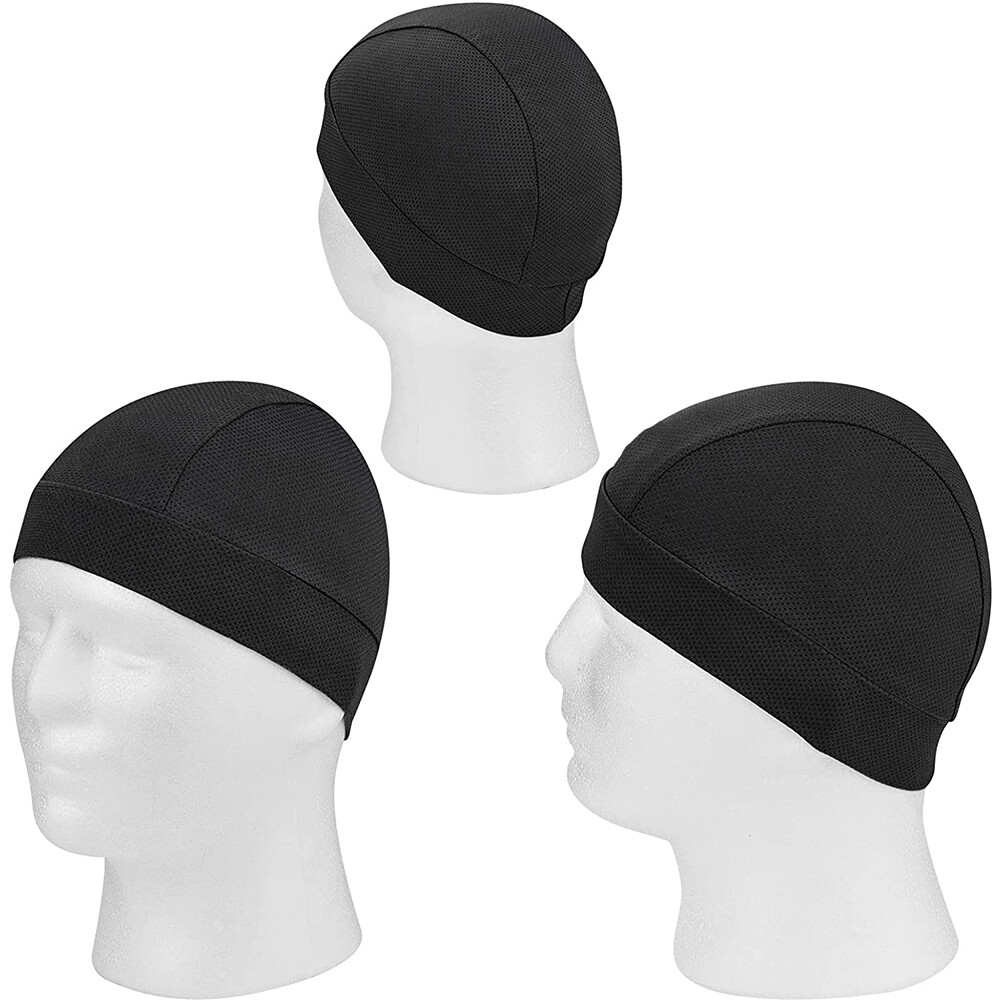 3PCS Skull Cap Helmet Liner Running Cycling Beanie Hat Sweat Wicking Men Women
