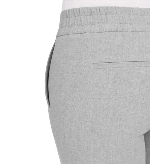Hilary Radley Women’s Pull-On Ankle Pants, Heather Gray, Size XL