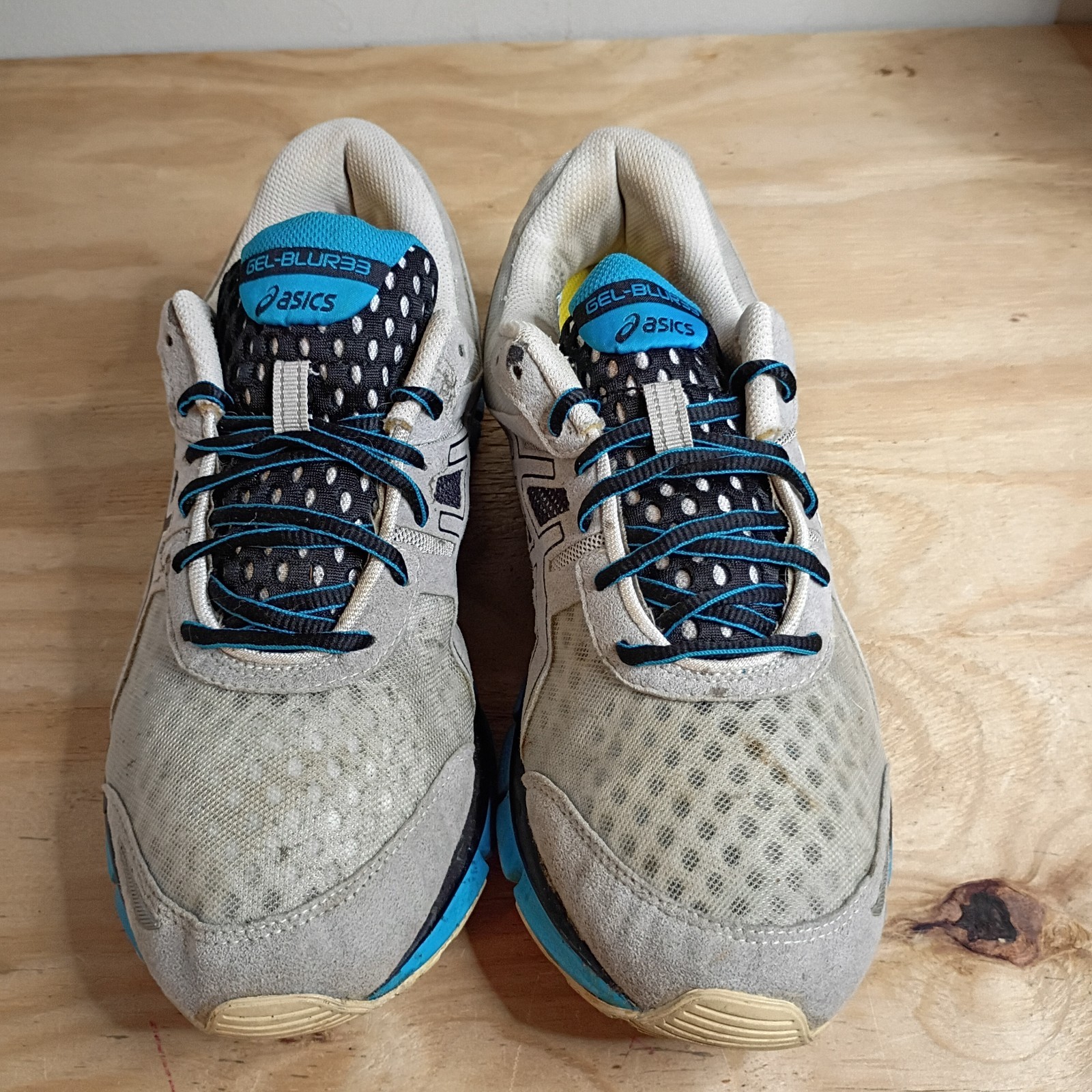 ASICS GEL-BLUR33 T1H3N Running Shoes Men’s US 9.5 EUR 43.5 27.5 CM Gray Blue