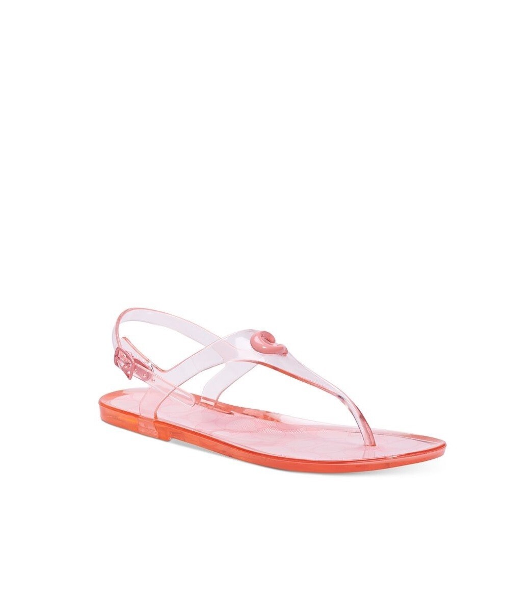 COACH Women’s Natalee Jelly Sandals Candy Apple /Candy Pink