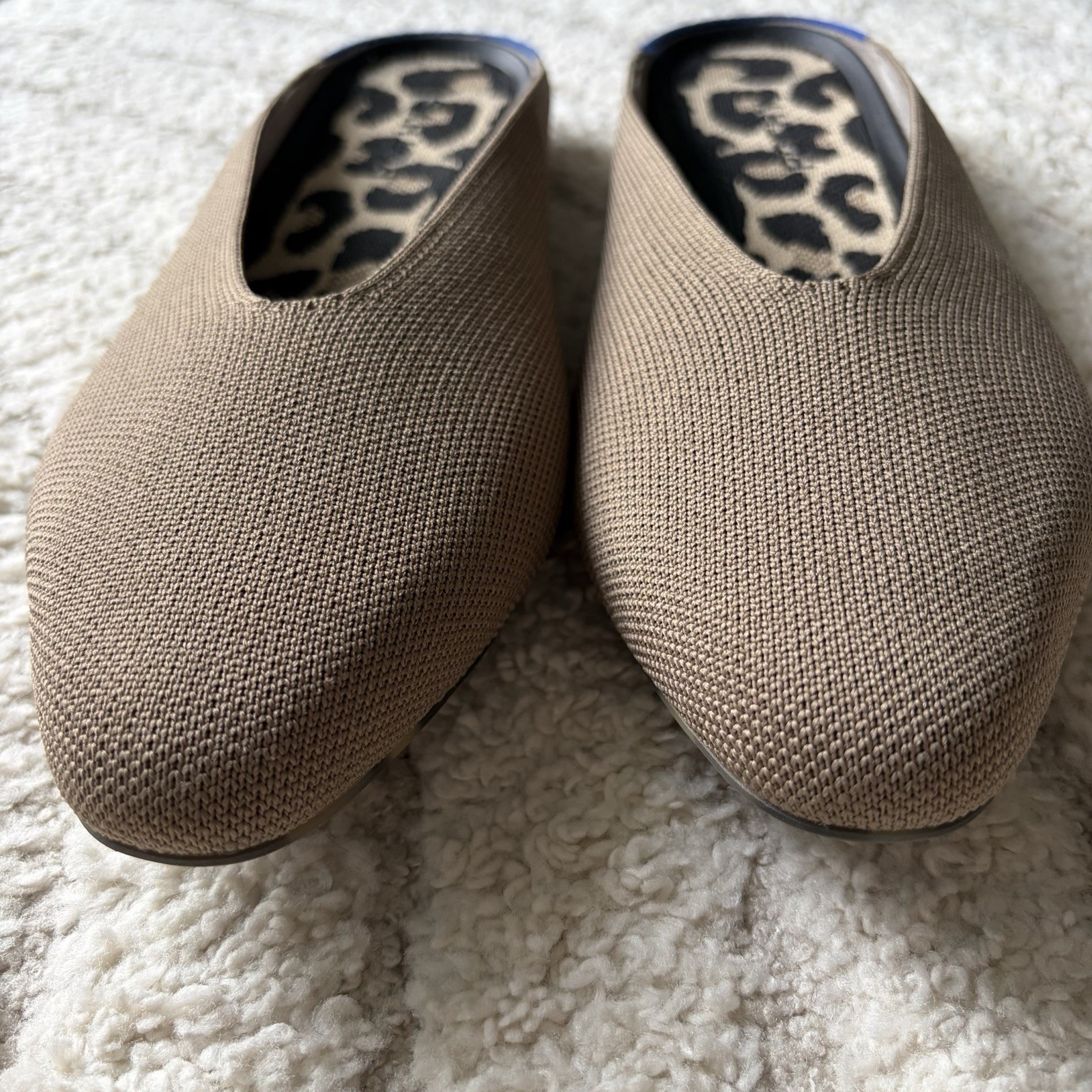 Rothy’s The Almond Demi Mules In Portabello Size 9.5 Women’s Slip on