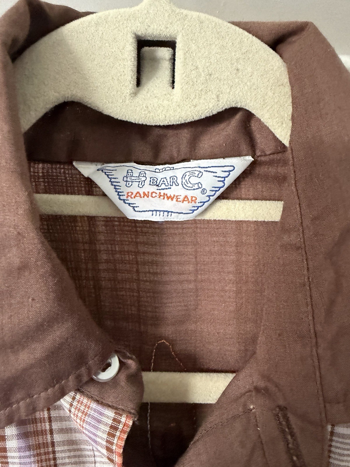 Vintage Western H Bar C Ranchwear Long Sleeve Shirt Pearl Snap Button-Up