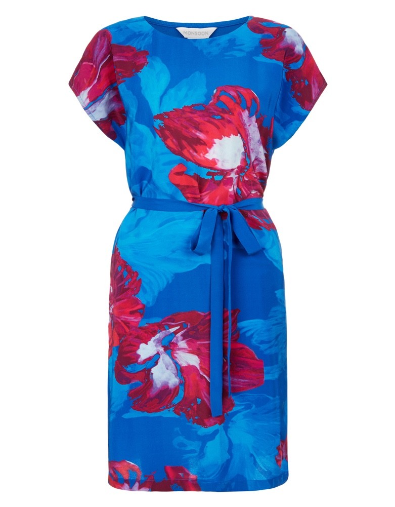 MONSOON Pippa Print Silk Front Tunic Dress Size UK 18 BNWT
