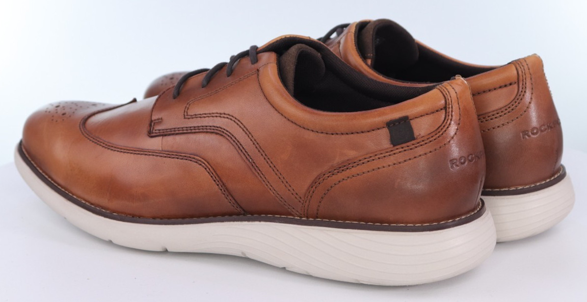 Rockport Garett Trutech $150 Men’s Wingtip Oxfords Dress Shoes Size 13 (W) Wide
