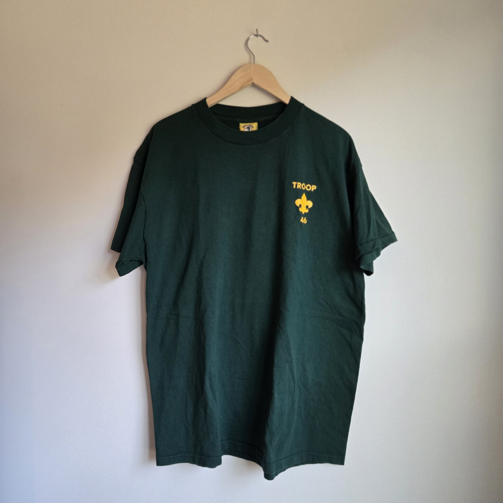 Vintage Duck Head Boy Scouts Troop 46 Turin GA T-Shirt L Single Stitch USA Large