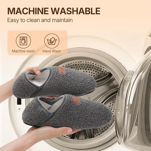Womens Slipper Socks Indoor Bedroom Travel 9.5-10 Women/8-8.5 Men Grey