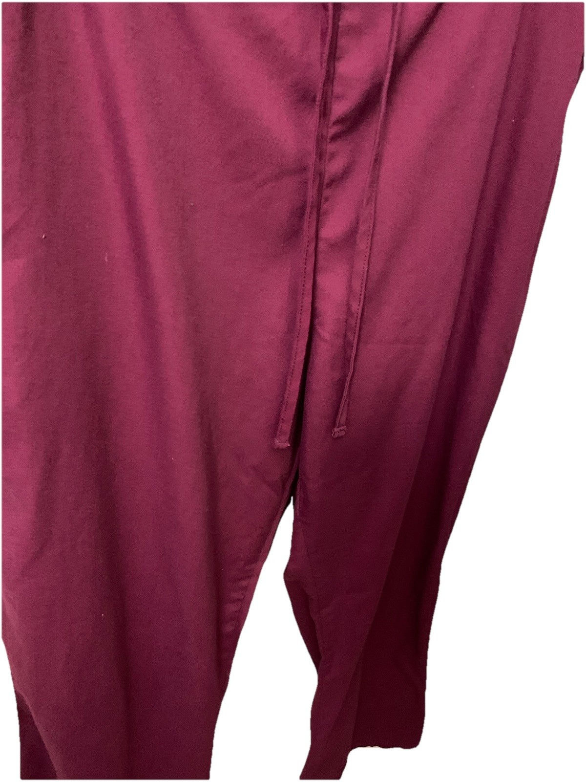 Vital Threads Color Burgundy Scrub Top and Pants Set Short Sleeves M
