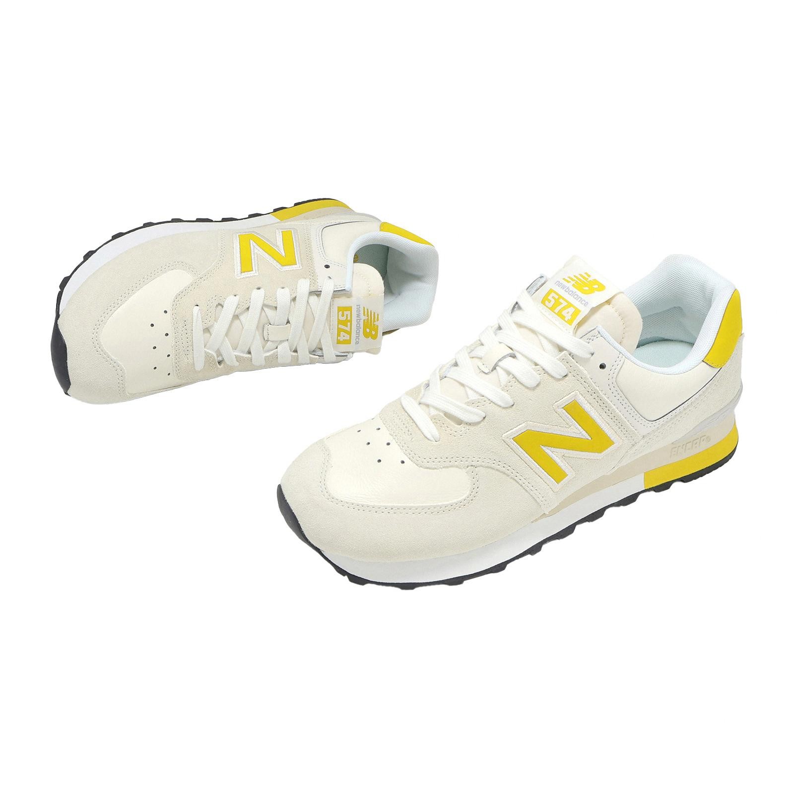 New Balance 574 NB Ivory Yellow Men Unisex Lifestyle Casual Shoes U5743LC-D