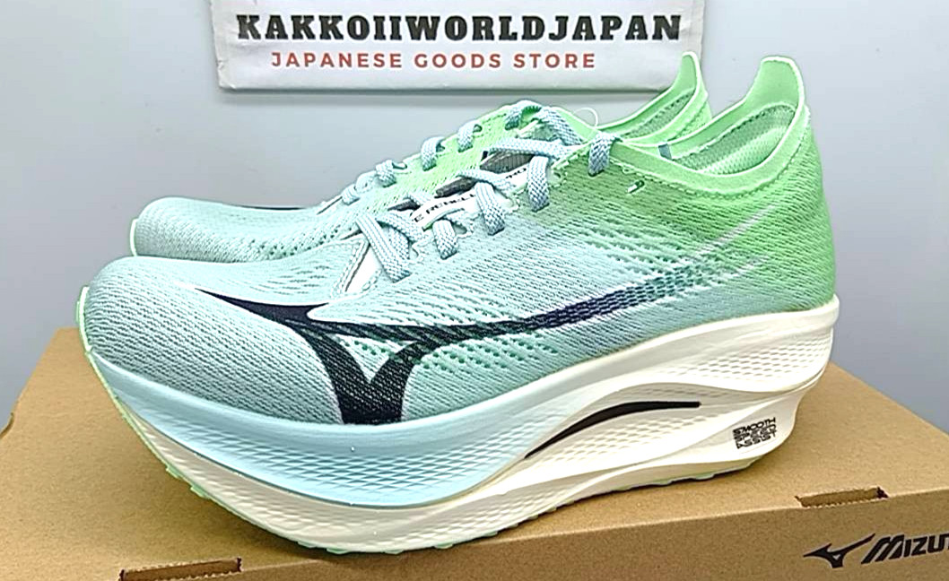 Mizuno Running Shoes WAVE REBELLION PRO LOW Light Green/Black U1GD2540 01 UNISEX