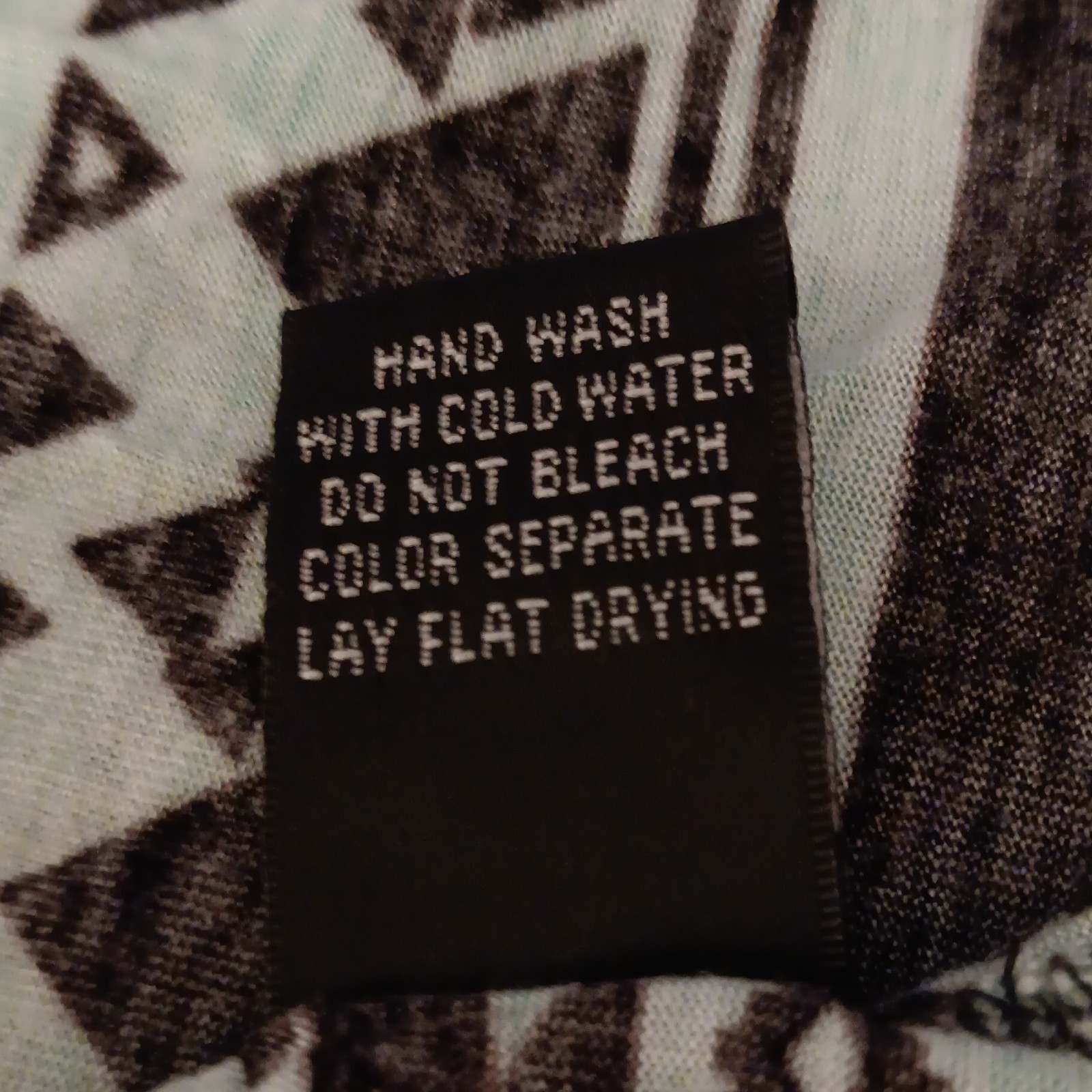Wet Seal Black/ Mint Aztec Print Scoop Neck Sleeveless. Rayon Tank Top. XS