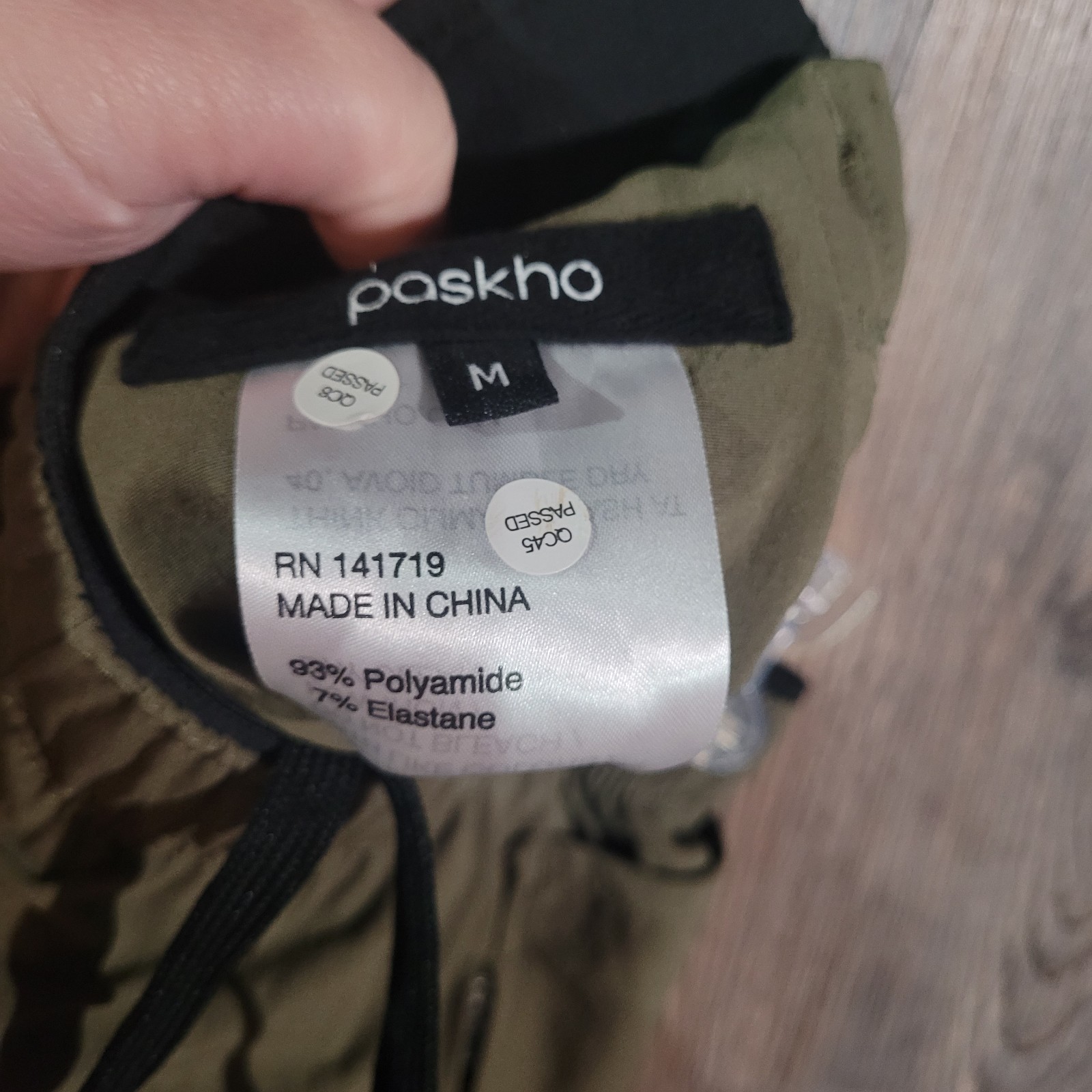Paskho Utility Hiking Pant Size M x 32 Olive Green Pockets Travel Eco-Friendly