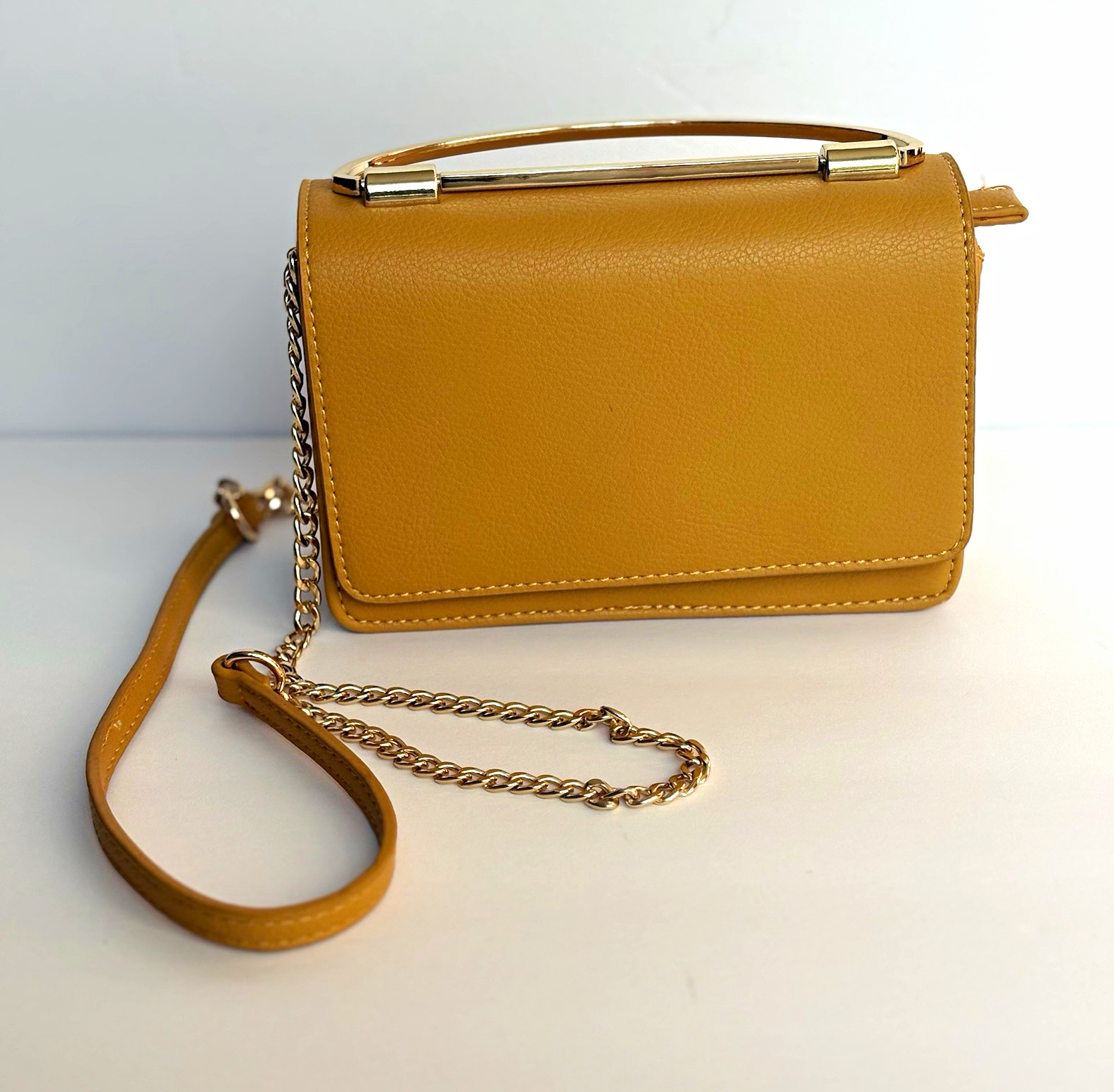 Madison West Yellow Crossbody Purse Women’s Handbag Small Shoulder Bag Top Handl