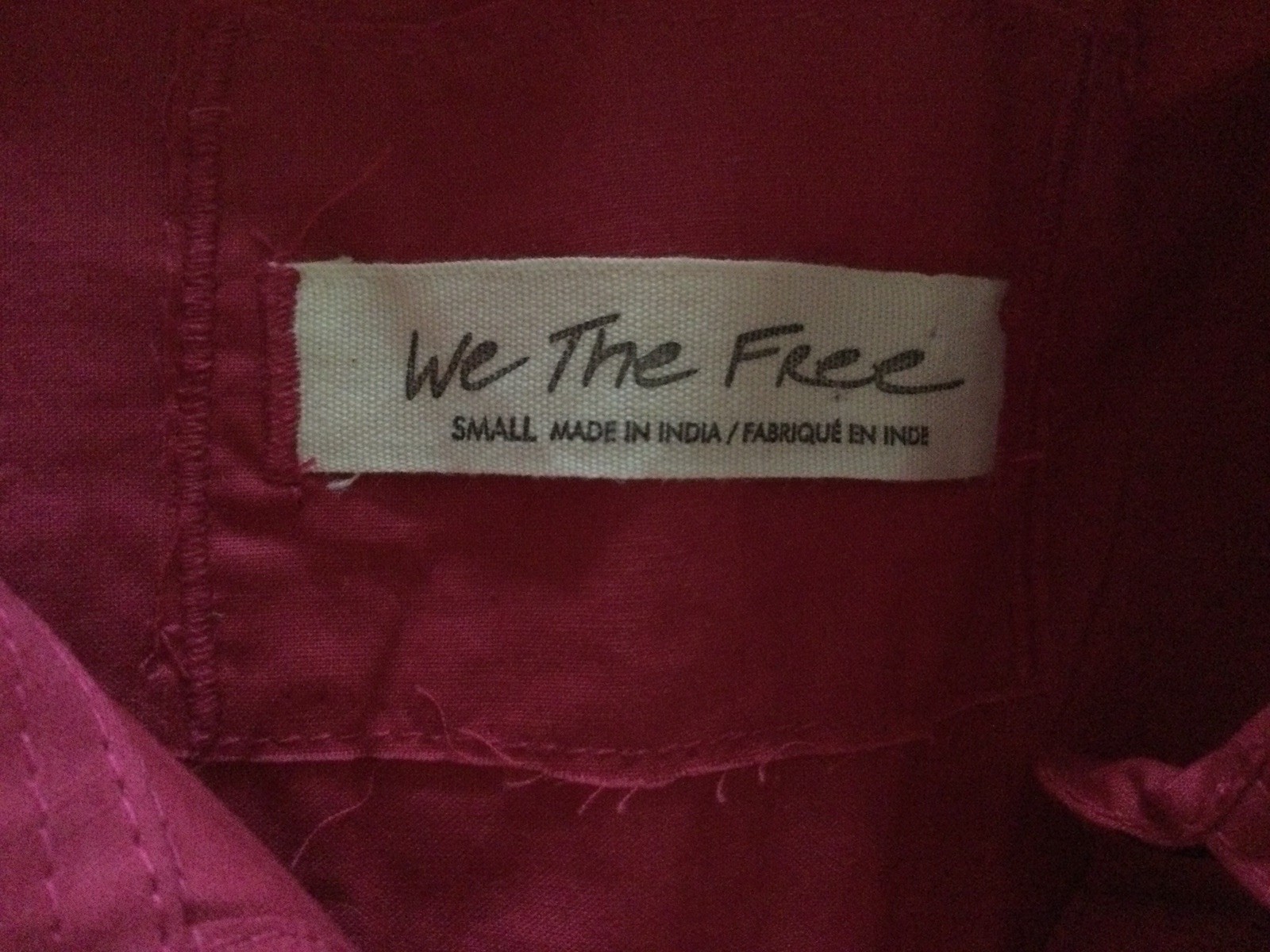 We The Free Pink Remade Button Up Double Cuff Shirt Size Small Unique