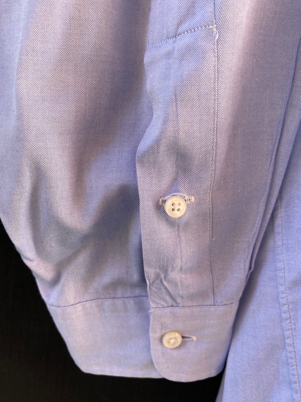 Ralph Lauren Yarmouth 100% Cotton Solid Blue Dress Shirt Men’s 16.5 – 33
