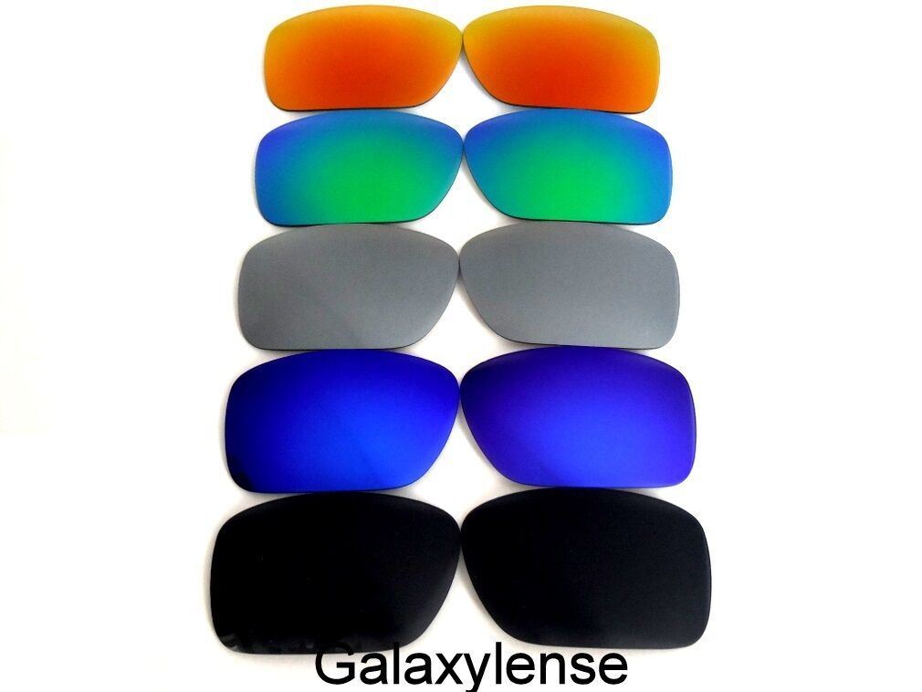 Galaxy Replacement Lenses For Oakley Turbine Black&Blue&Titanium&Green&Red 5Pair