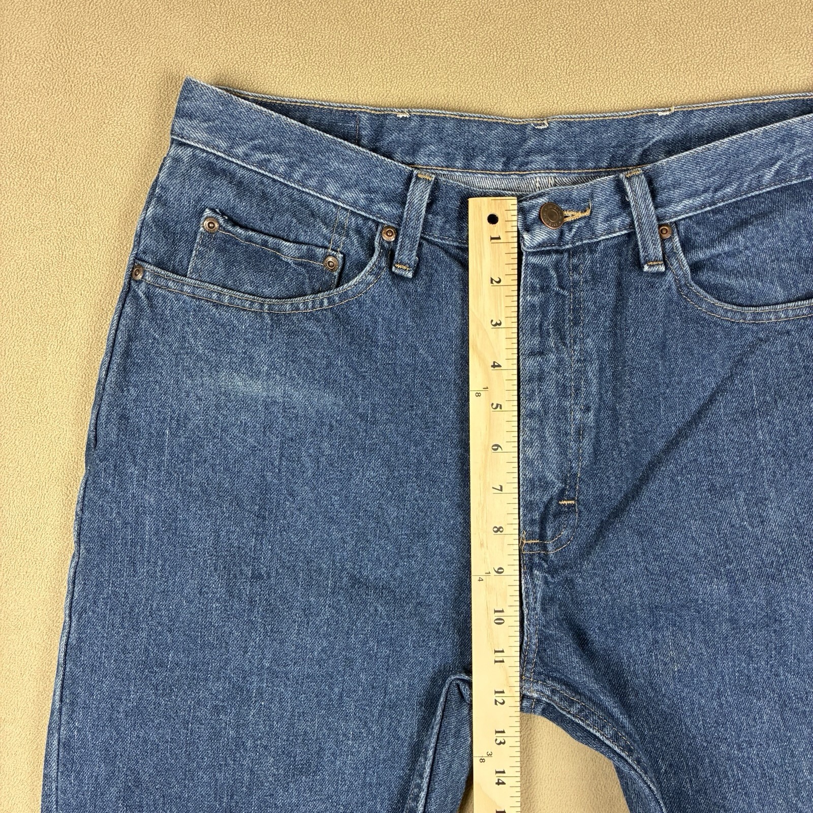 Wrangler Men’s Regular Fit Jeans 35×32 Blue Dark Stonewash Vintage US Fabric