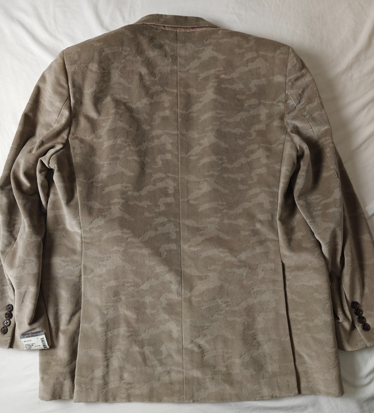 Hickey Freeman “Lindsey” Tan 100% Cotton Velvet Blazer Sport Coat Size 44R NWT