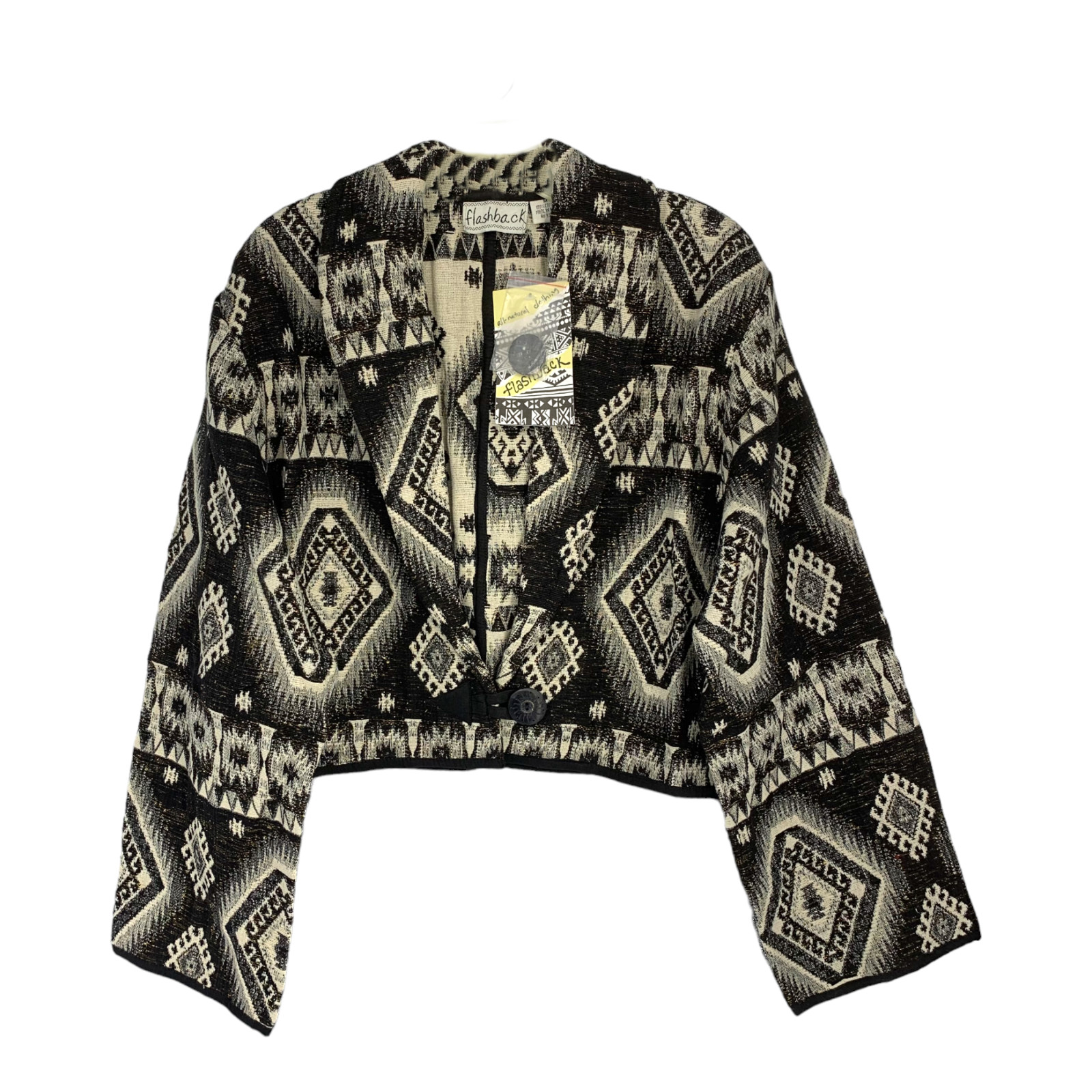NEW Vintage Flashback Southwestern Tribal Cropped Blanket Kilim Jacket Sz M NWT