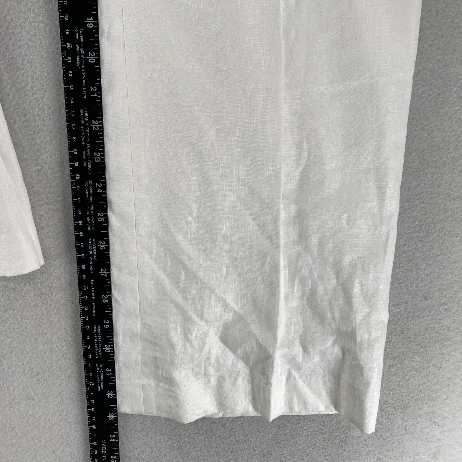 J.Crew Flared Leg Linen Trouser Pant Women’s 6 White Linen Lined Preppy Nautical