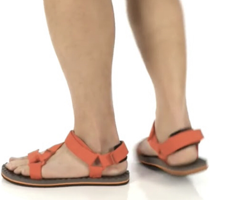 North Face Men’s Orange Switchback Basecamp Sandals Sz 13 US Sport Hiking New