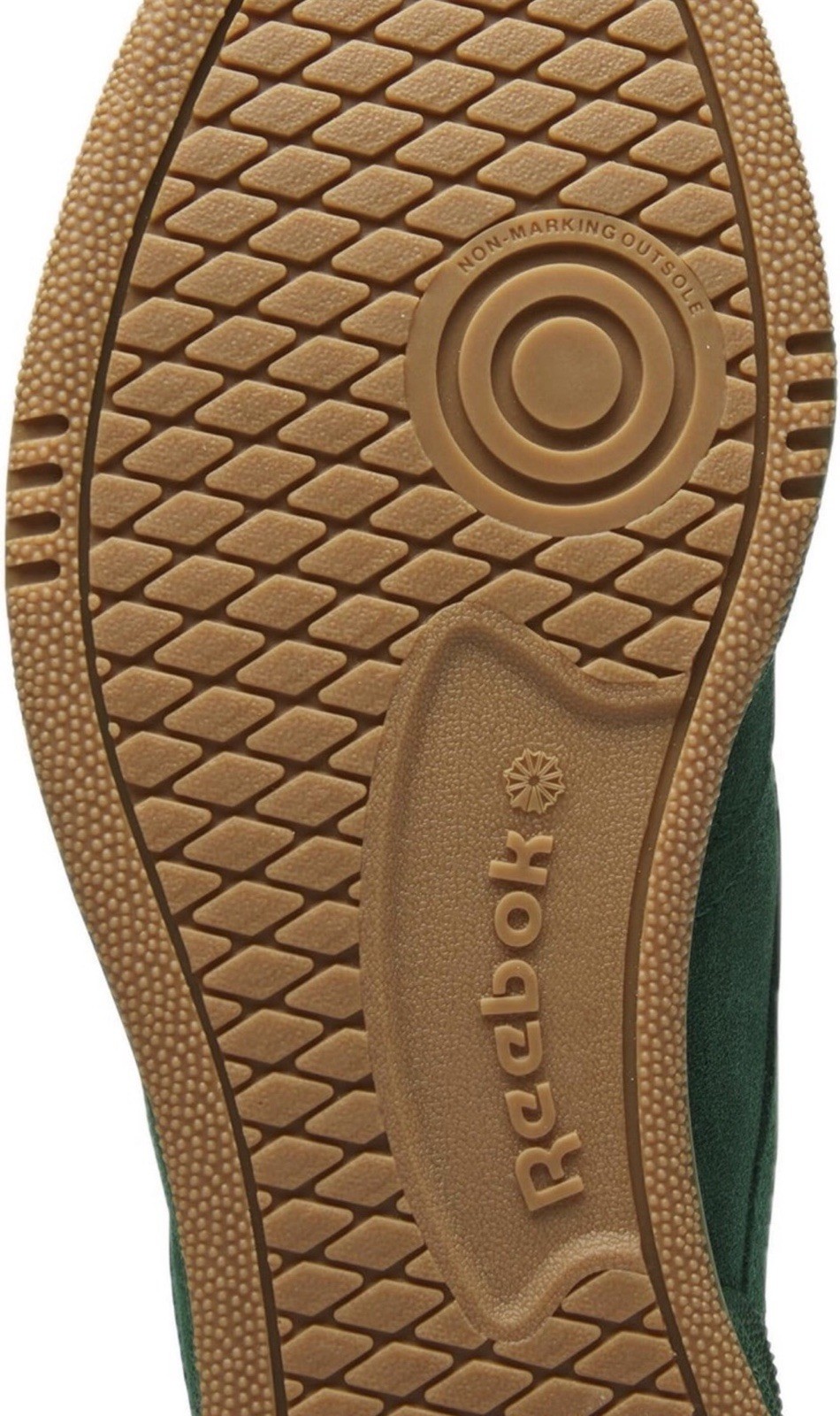 Reebok Classic Green Suede Low-Top Lace-Up Sneakers Gum Rubber Sole