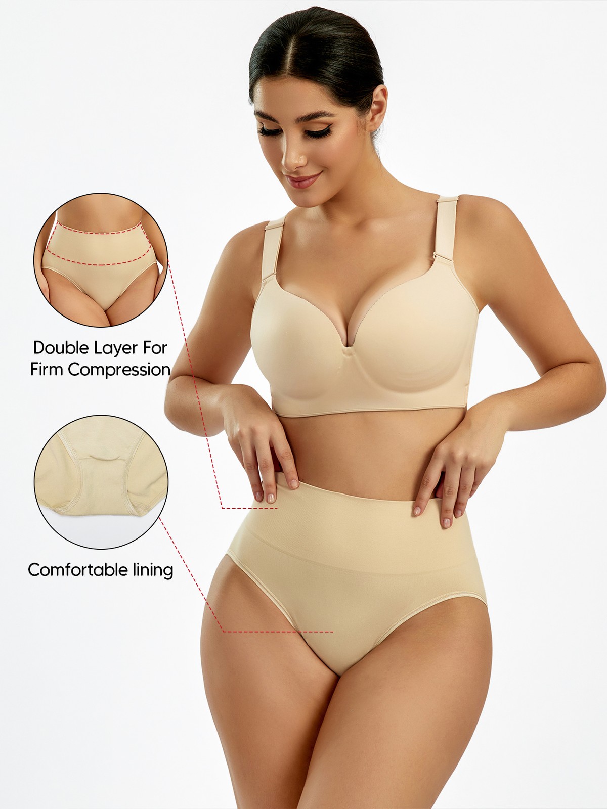 Women High Waist Tummy Control Body Shaper Slimming Shapewear Underwear Panties