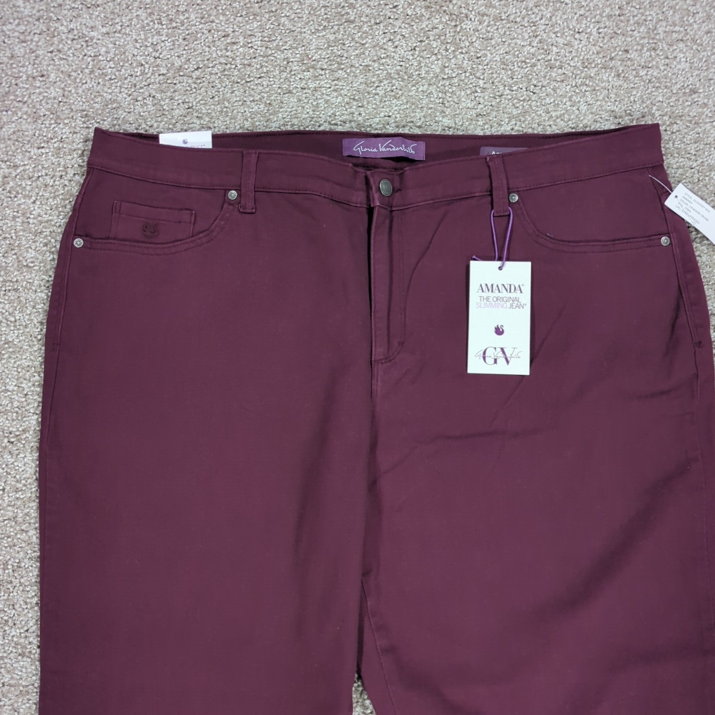 Women Plus Gloria Vanderbilt Amanda Classic Jeans Blue 16W 24WS Crimson 20WS 24W