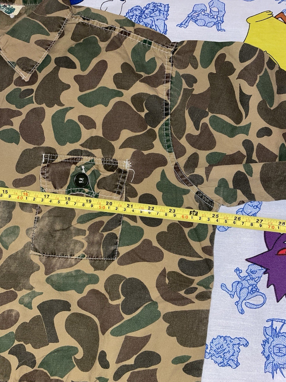 World Famous Camouflage Military Jacket Men’s L Duck Camo Button Front Pockets