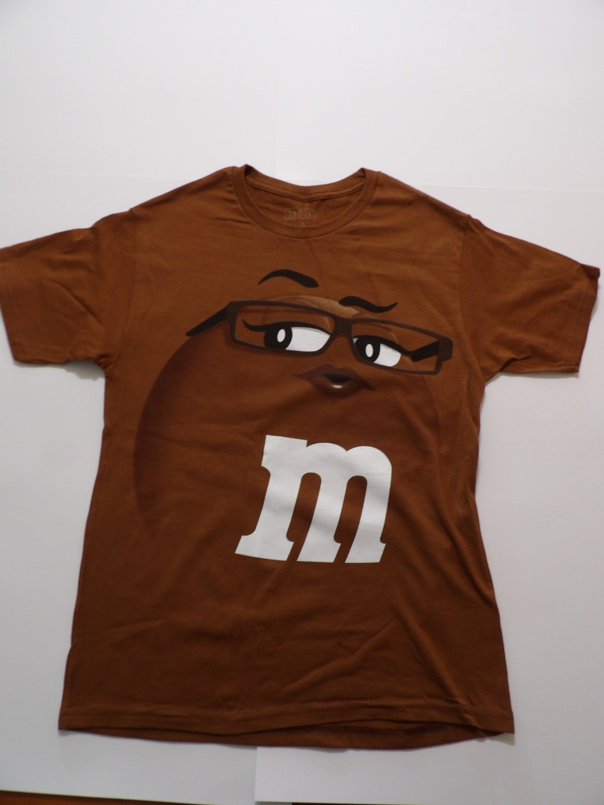 Adult Unisex Brown Small M&M’s Face T-Shirt