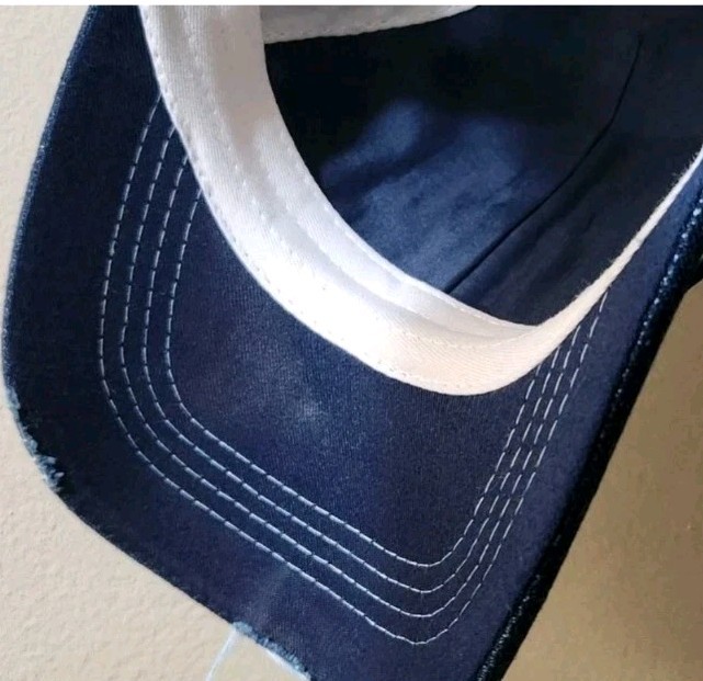Pearl Jam Hat Distressed Blue Jean & White Mesh PEARL JAM HAT