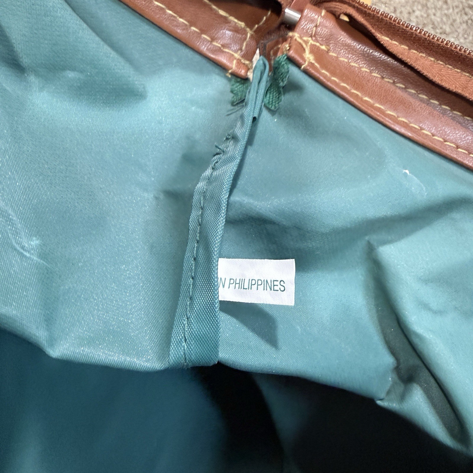 Vintage Polo Ralph Lauren Green Duffle Bag Weekend Travel Carry On Tote Suitcase