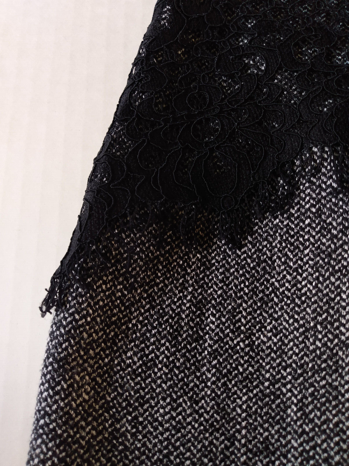 Antonio Melani Dress Size 4 Black Lace 3/4 Sleeve Sheath Above-Knee Zip Back