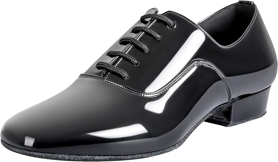 Men’s Latin Dance Shoes Leather Sole Ballroom Salsa Tango Waltz Character Shoes