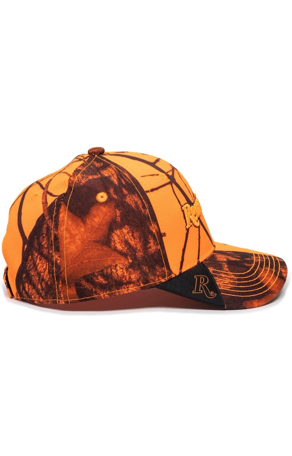 Remington Hunting Orange Mossy Oak Camo Camouflage Embroidered Logo Outdoor Hat