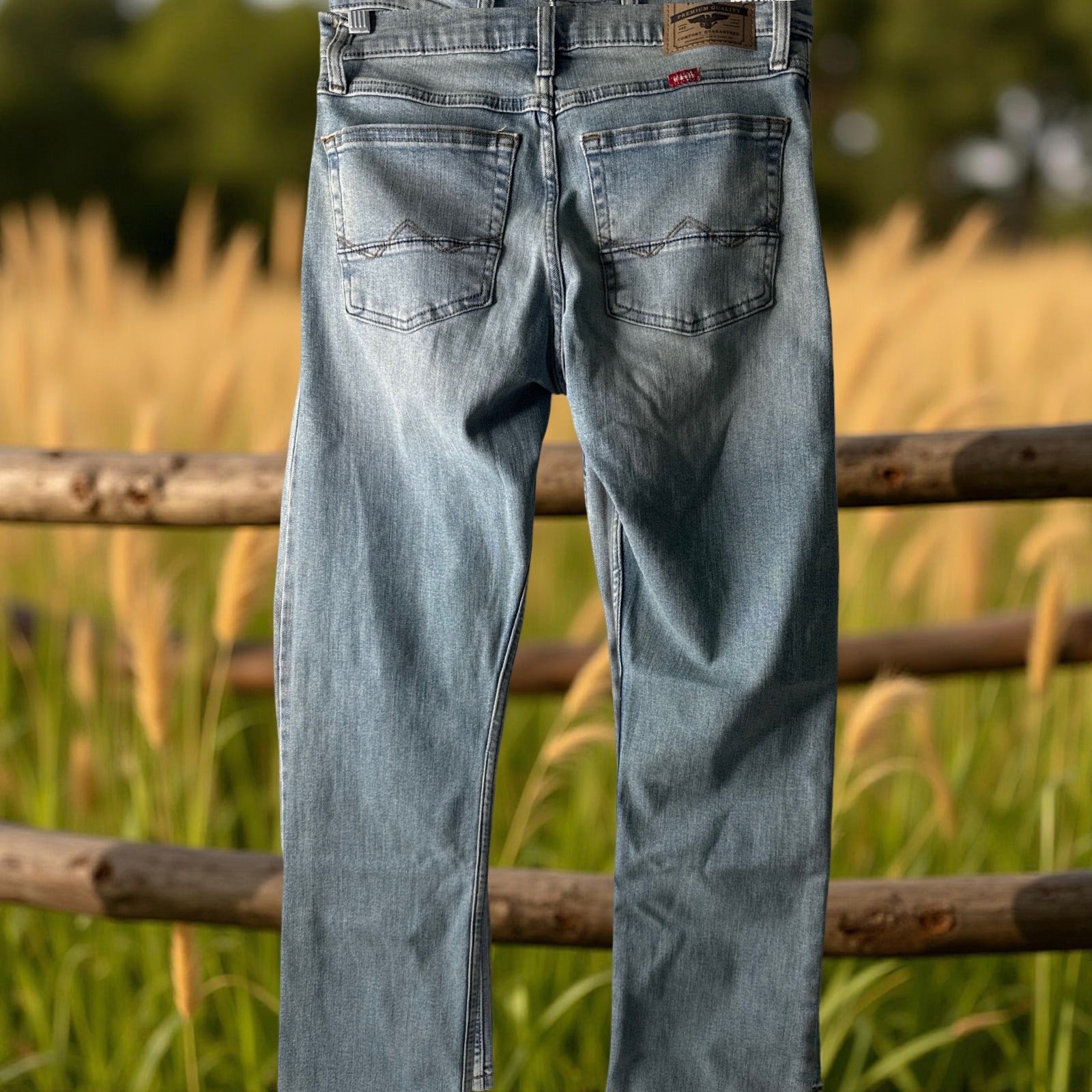 Wrangler Five Star Slim Straight Med Stretch Sz 34X30 Cotton/Polyester/Elastane