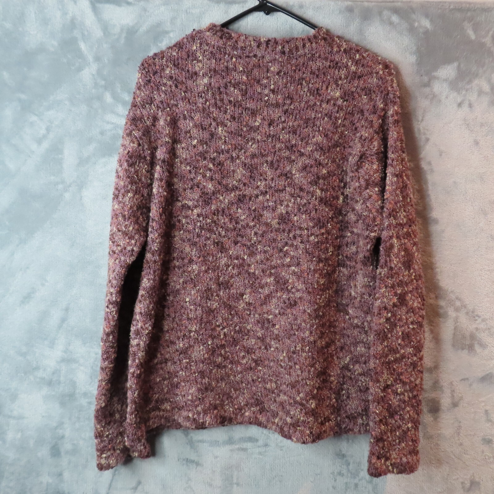 CEDAR CANYON Sweater Womens Large Purple Chunky Knit Wool Blend Outdoor VTG