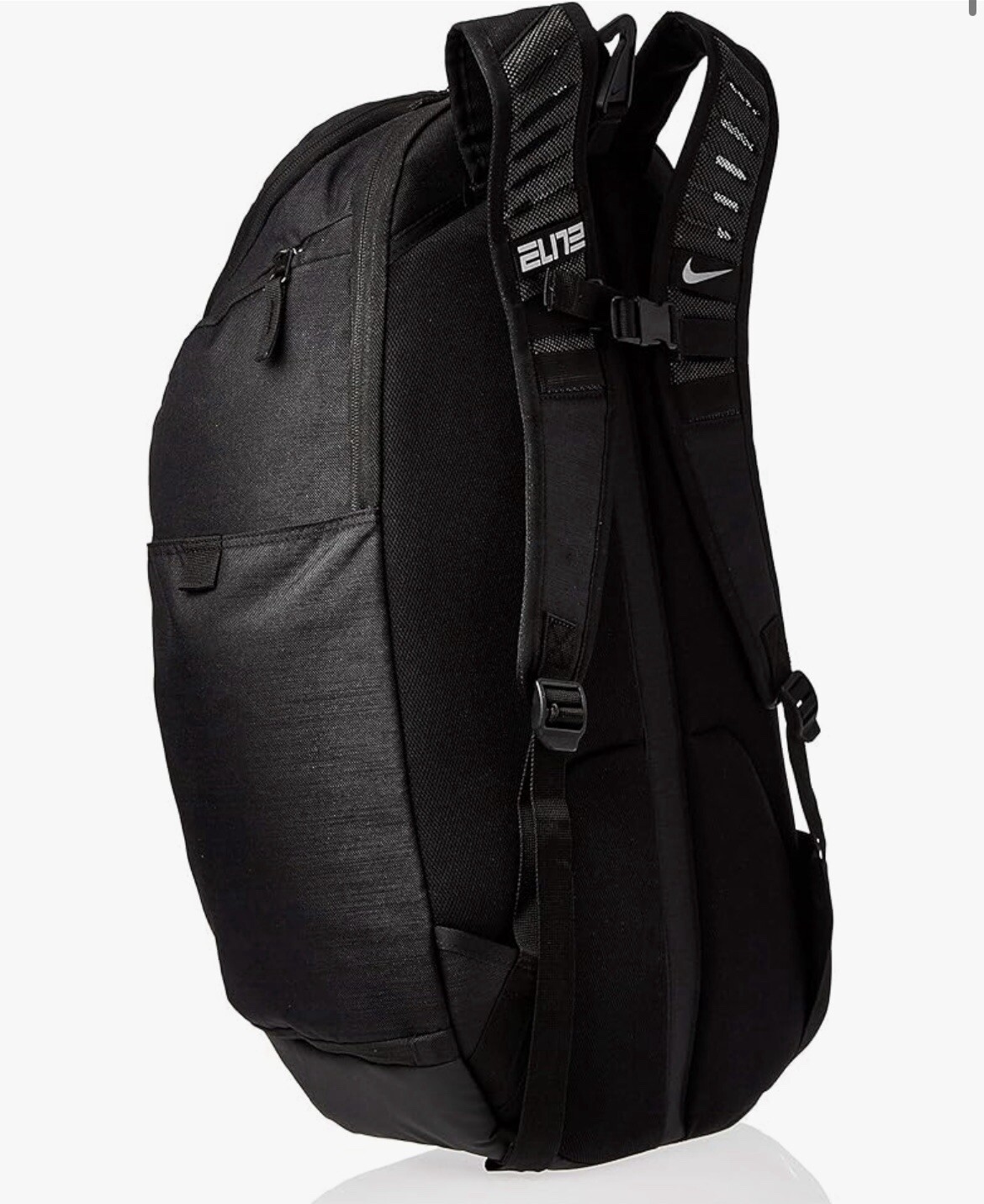 Nike Hoops Elite Pro Basketball Backpack, Black/Metallic/Cool Grey Book Bag