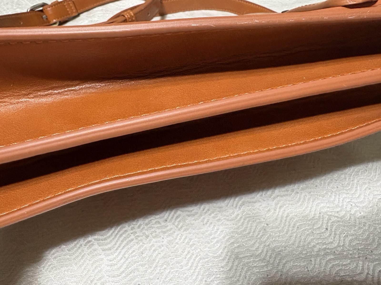 ECOSUSI Brown FAUX Leather messenger bag
