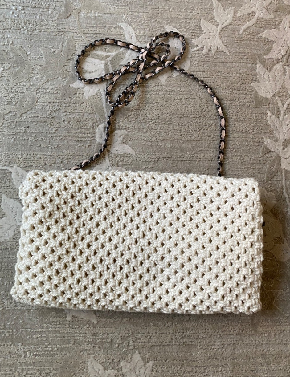 Zadig & Voltaire Crochet Crossbody Bag Cream