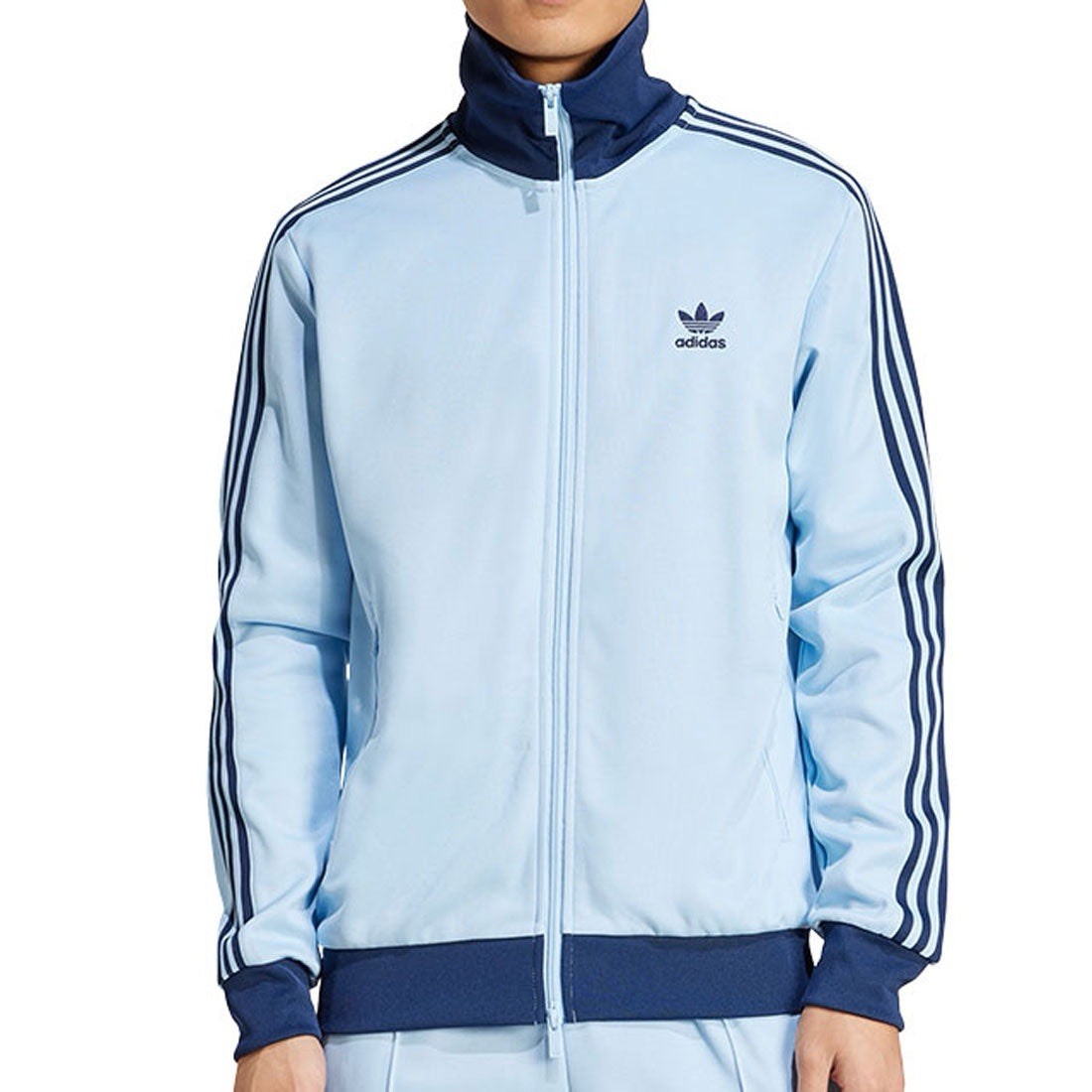 adidas Originals Beckenbauer Men’s Track Jacket – Clear Sky/Night Indigo JP2521