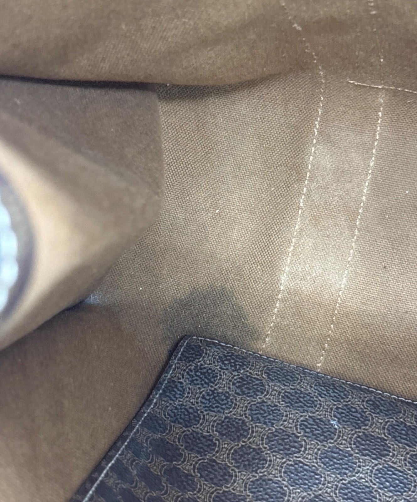 CELINE Tote bag Monogram Brown MC98 1 Authentic From Japan
