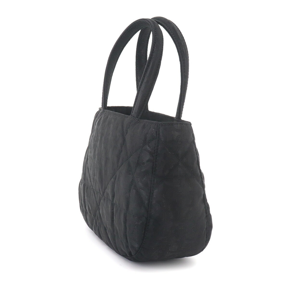 Christian Dior Trotter Mini Hand Bag Nylon Leather Black Purse 90325502