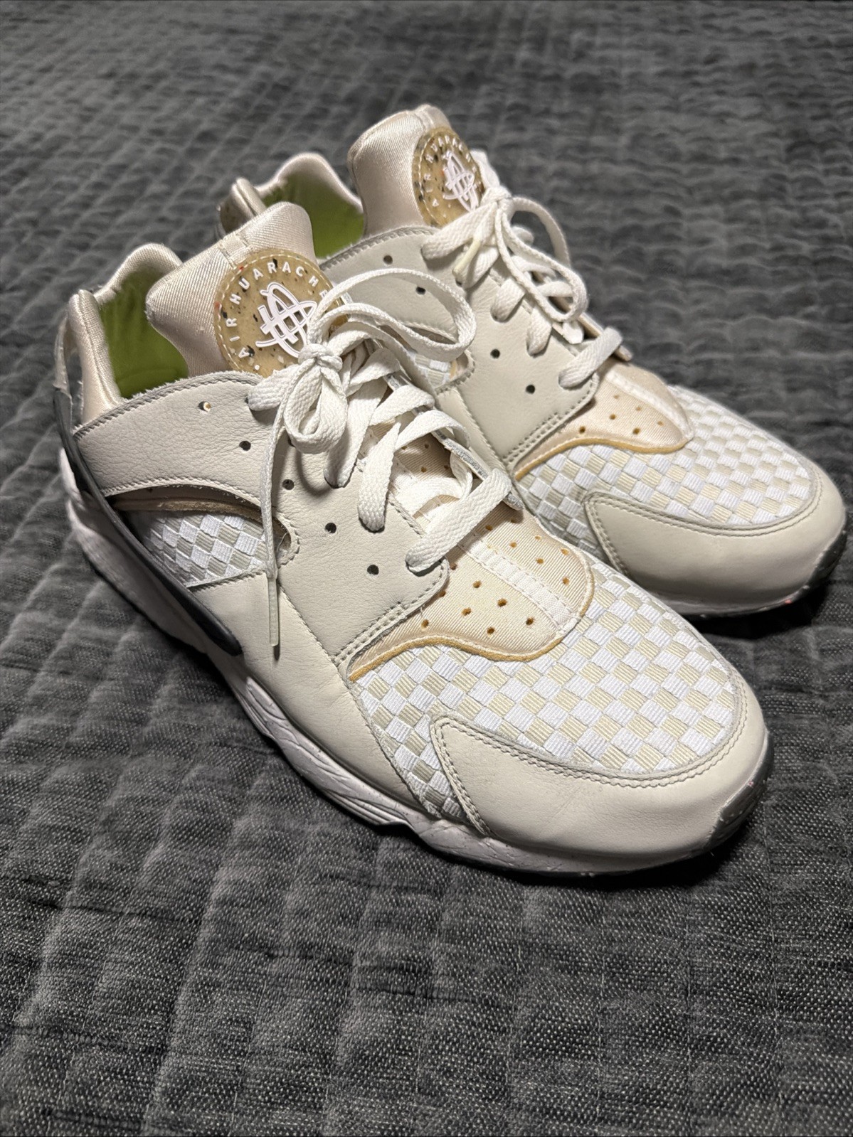 Nike Air Huarache Crater Premium Men’s Sneakers Size 11.5 White/Black DM0863 001
